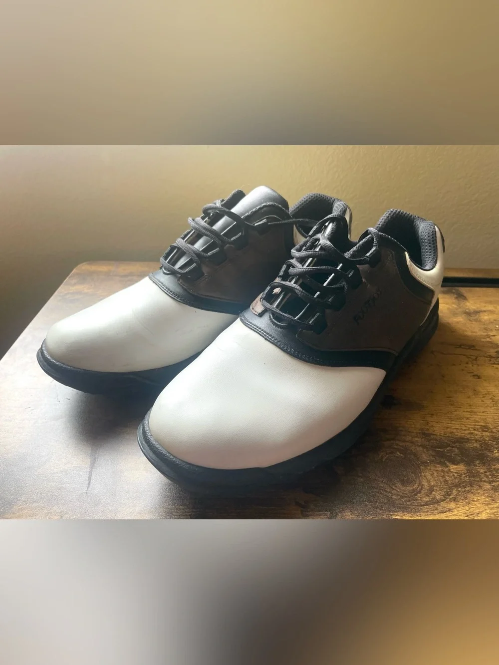 FootJoy White and Brown Men's Golf Shoes